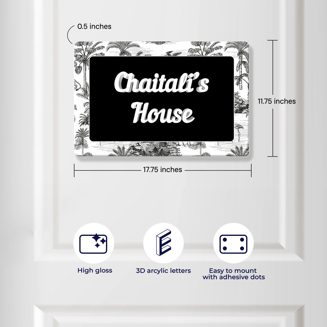 Savanna Noir Name Plate - Standard
