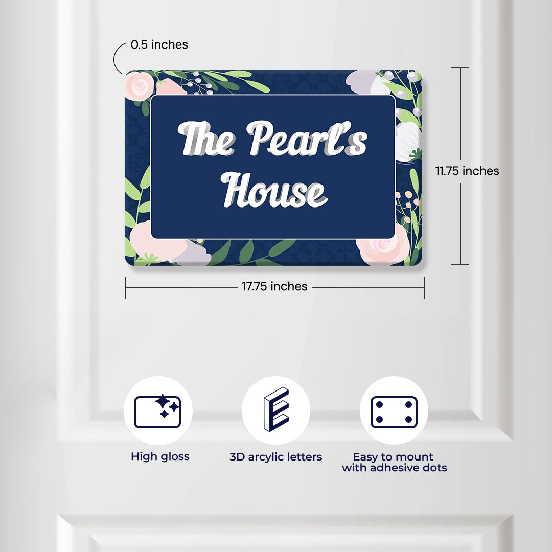 Royal Bloom Name Plate - Standard