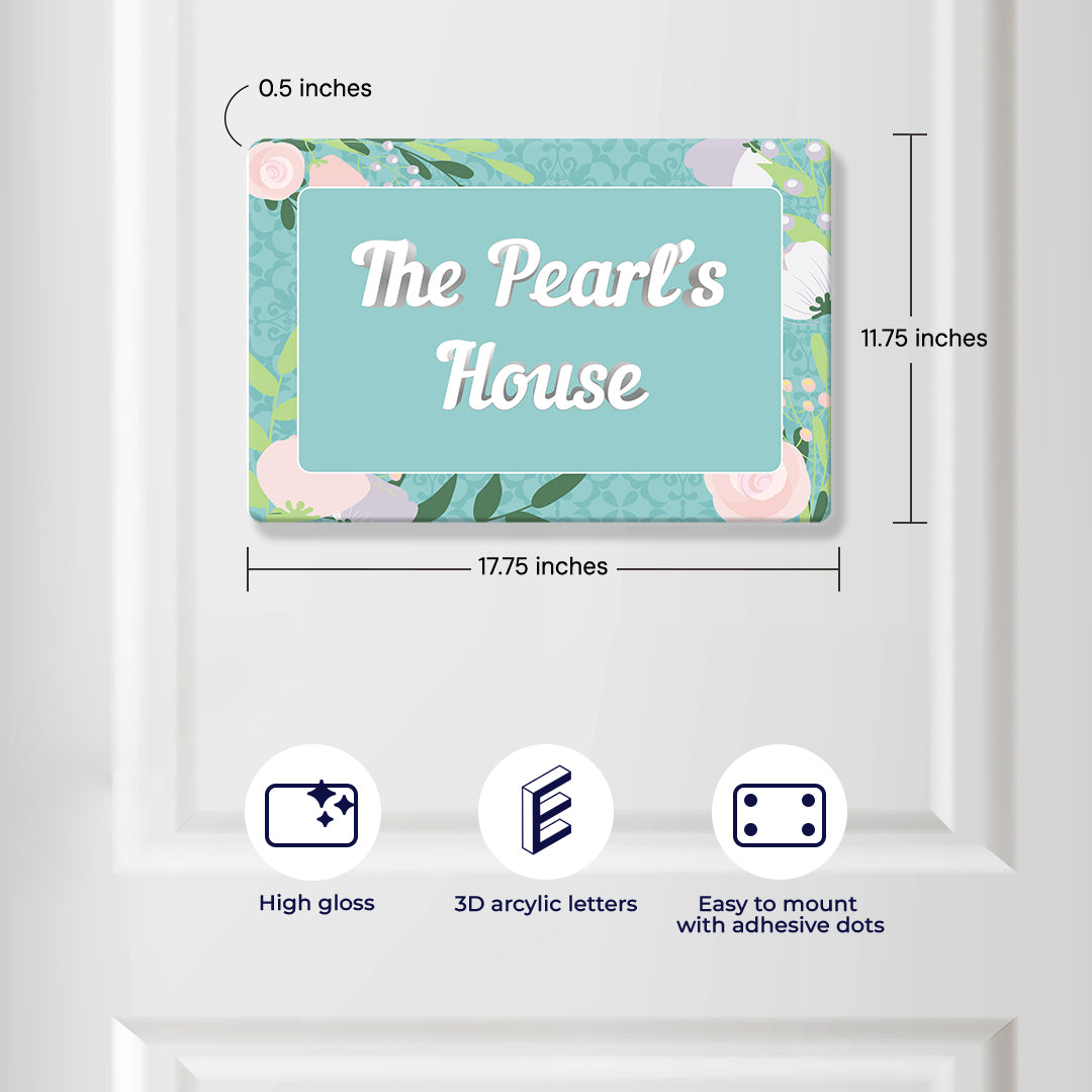 Royal Bloom Name Plate - Standard