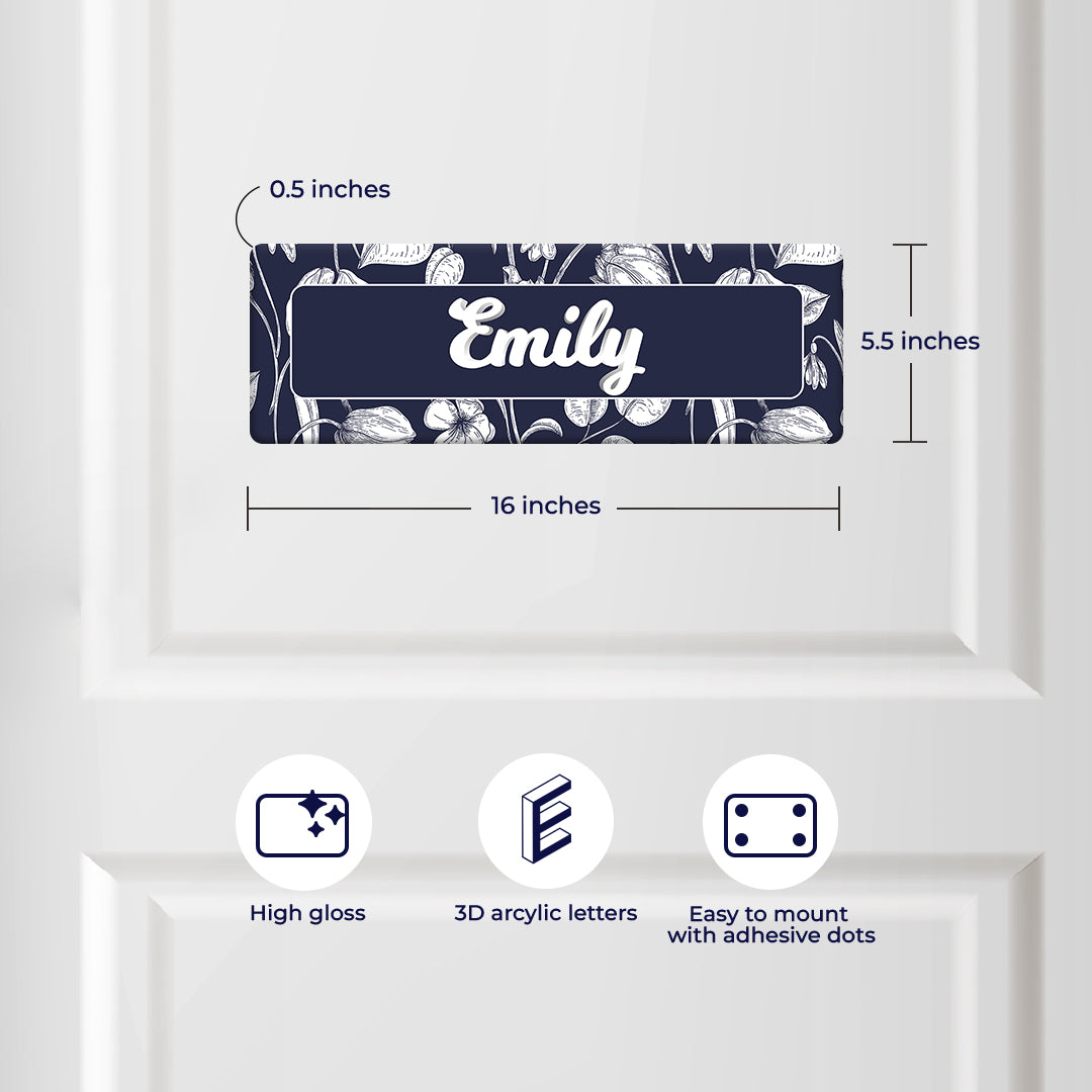 Ink Botanica Name Plate - Petite