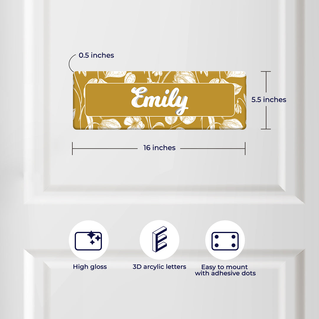 Ink Botanica Name Plate - Petite