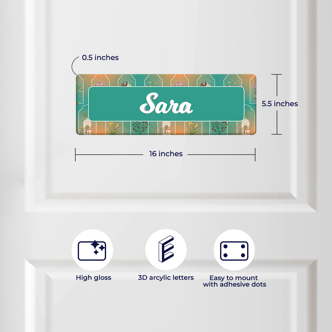 Bahaar Jaroka Name Plate - Petite