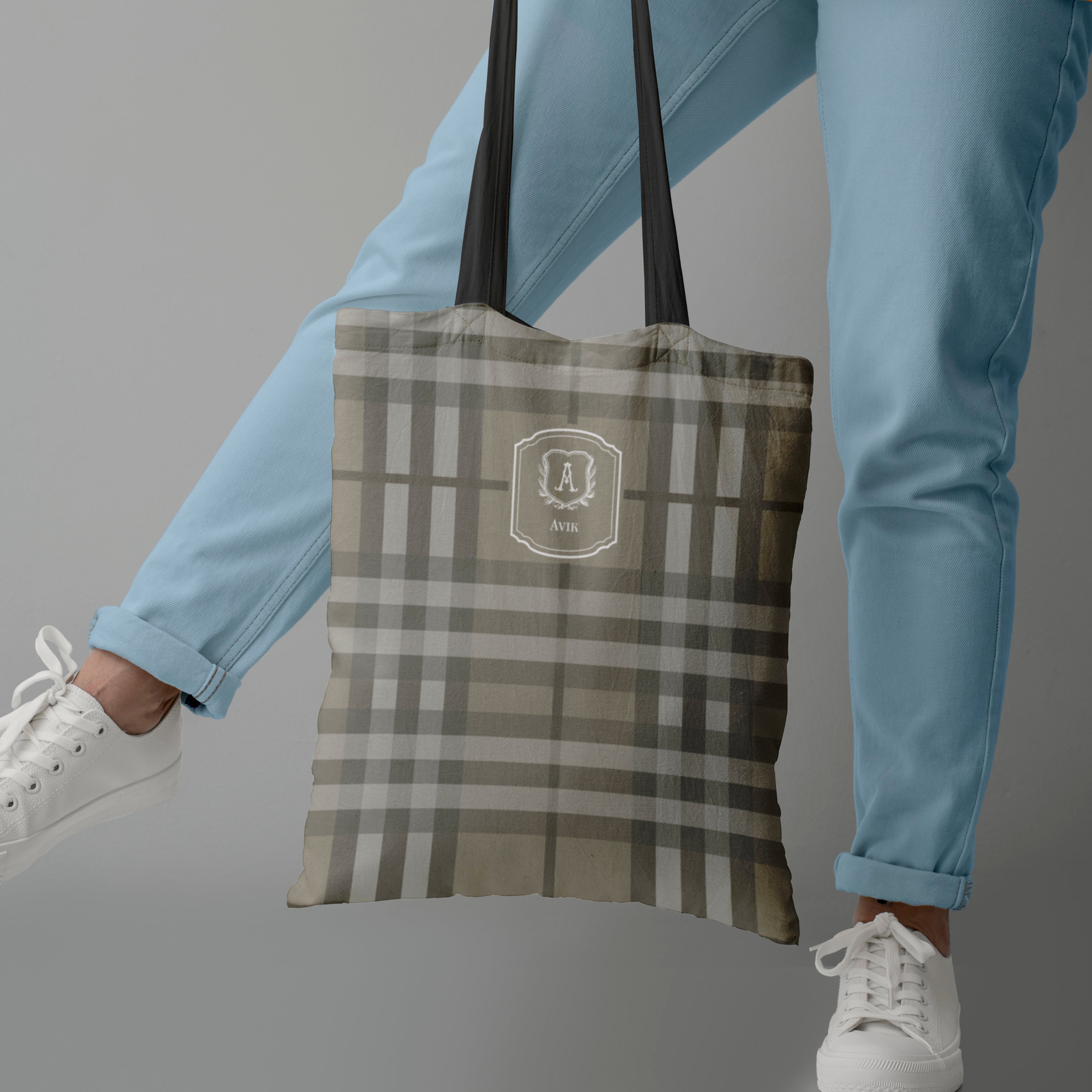 Plaid Tote Bag