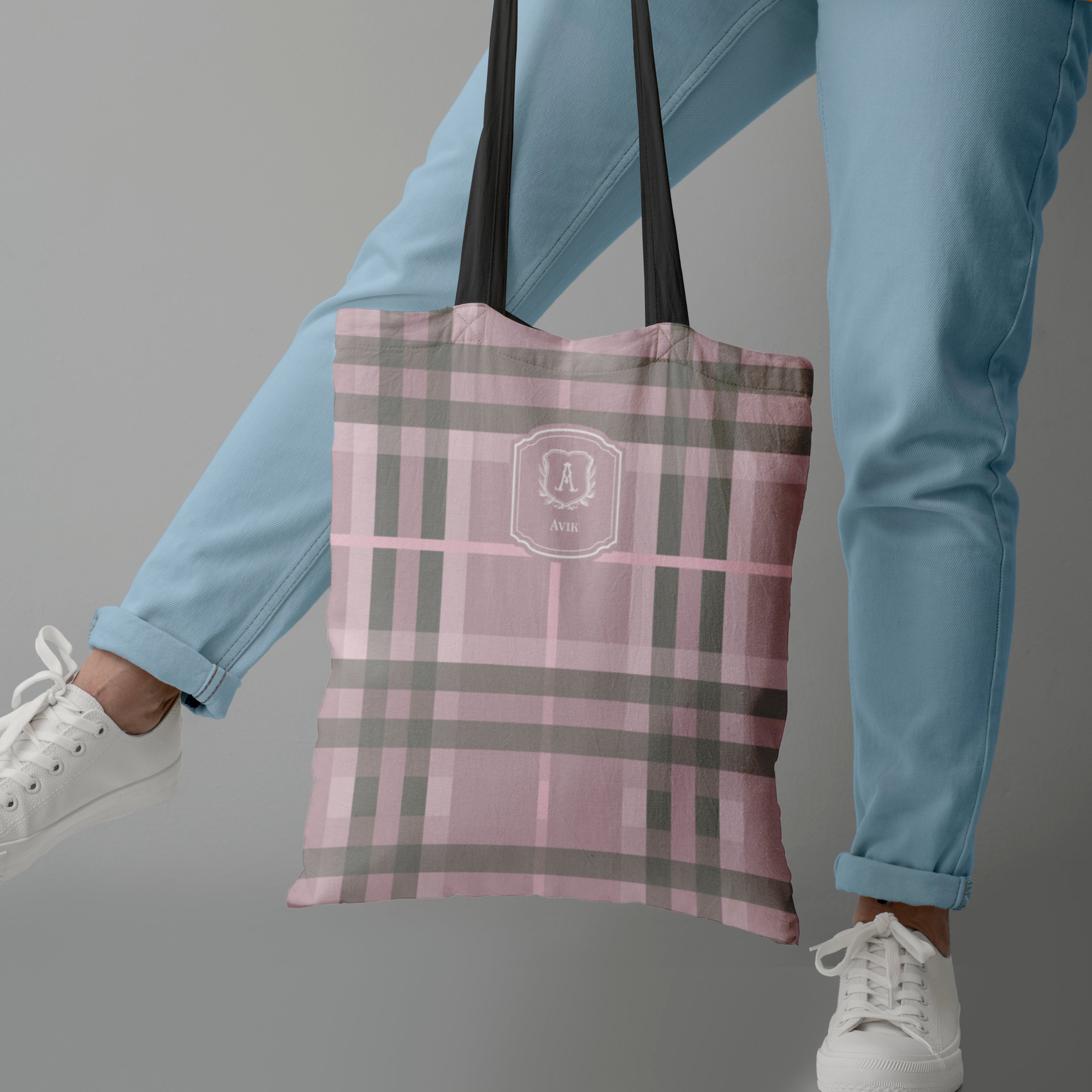 Plaid Tote Bag