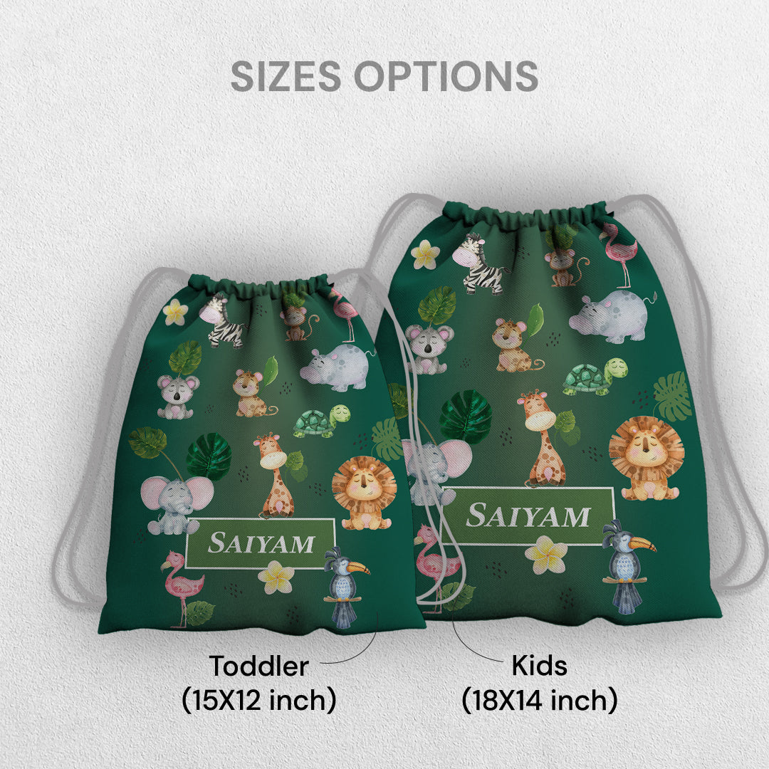 Jungle Friends Drawstring Bag (kids)