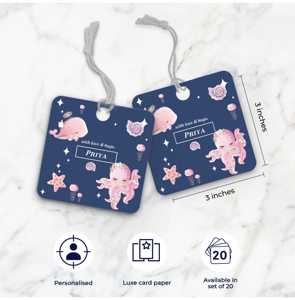 Blushing Underseas Gift Tag (kids)