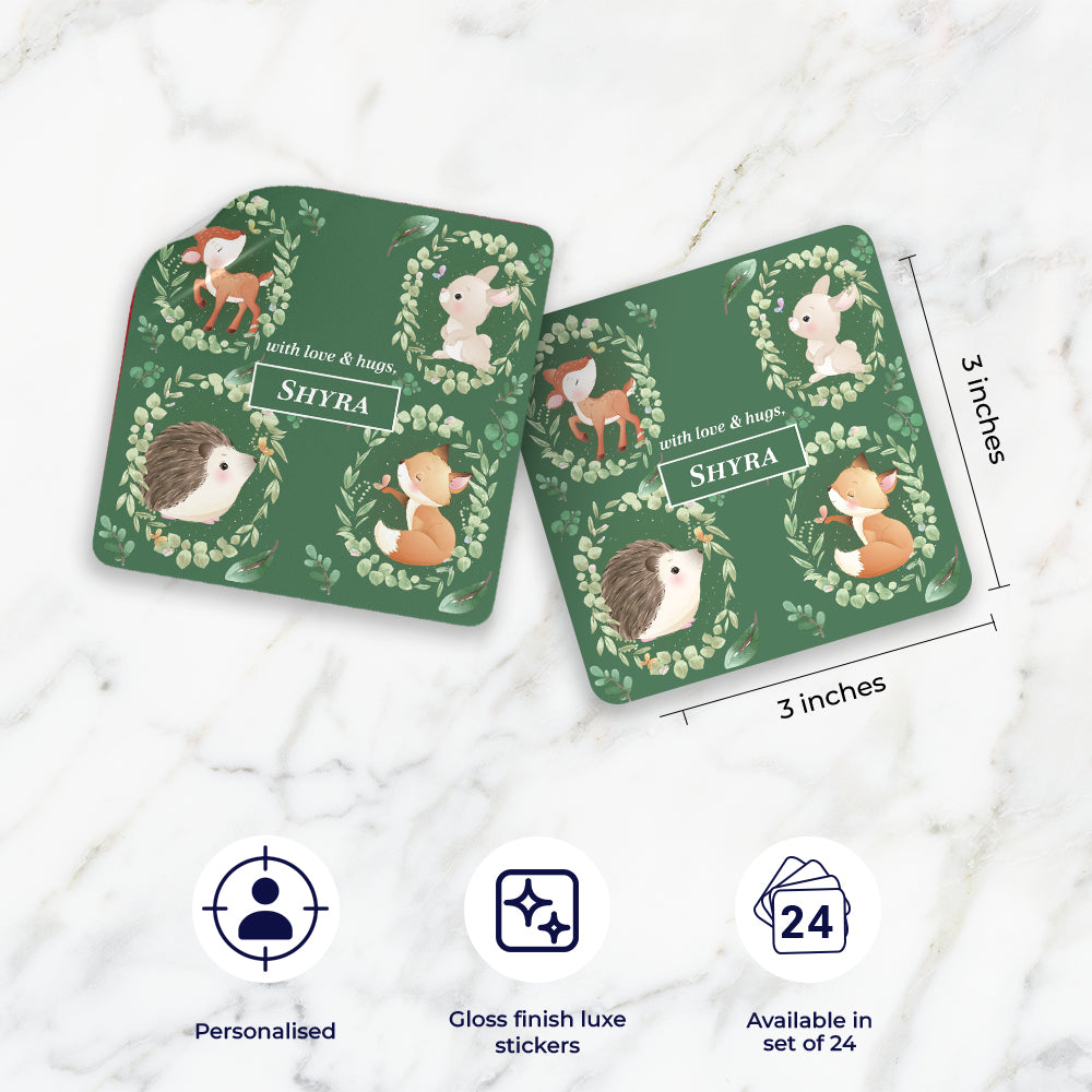 Woodland Wonders Gift Sticker - set of 24