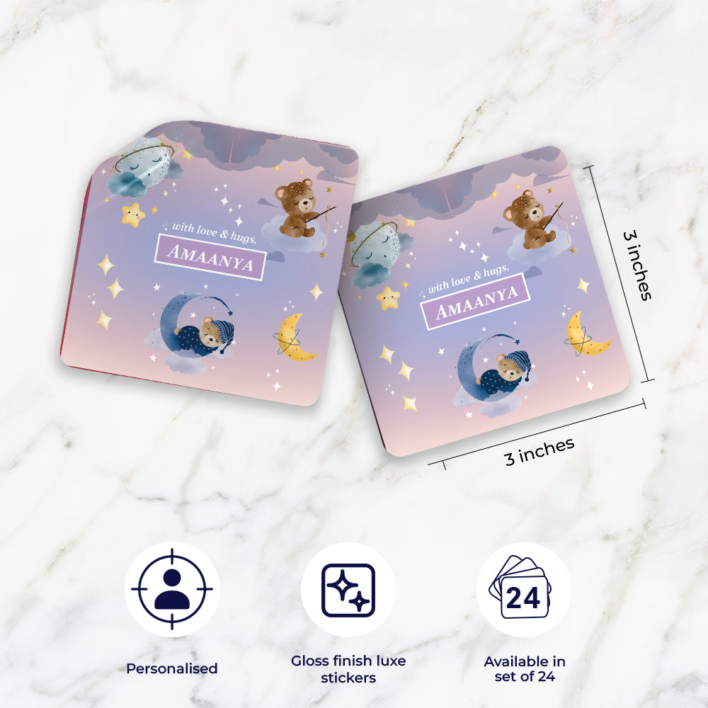 Moonlight Snuggles Gift Sticker - set of 24