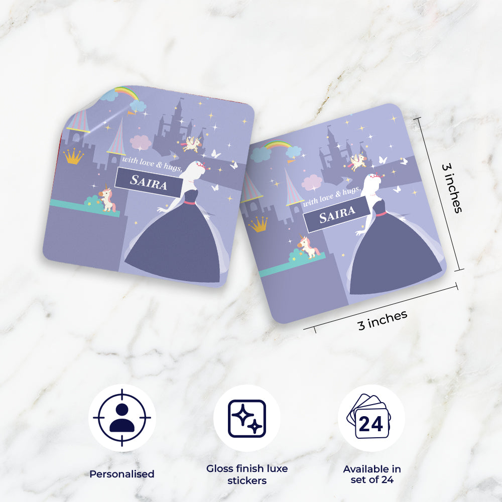Princess Gift Sticker - set of 24