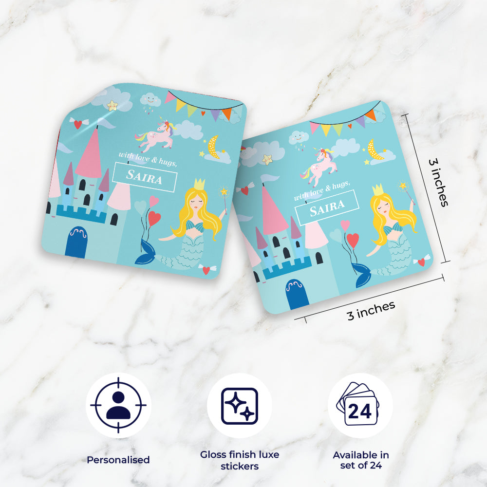 Princess Gift Sticker - set of 24