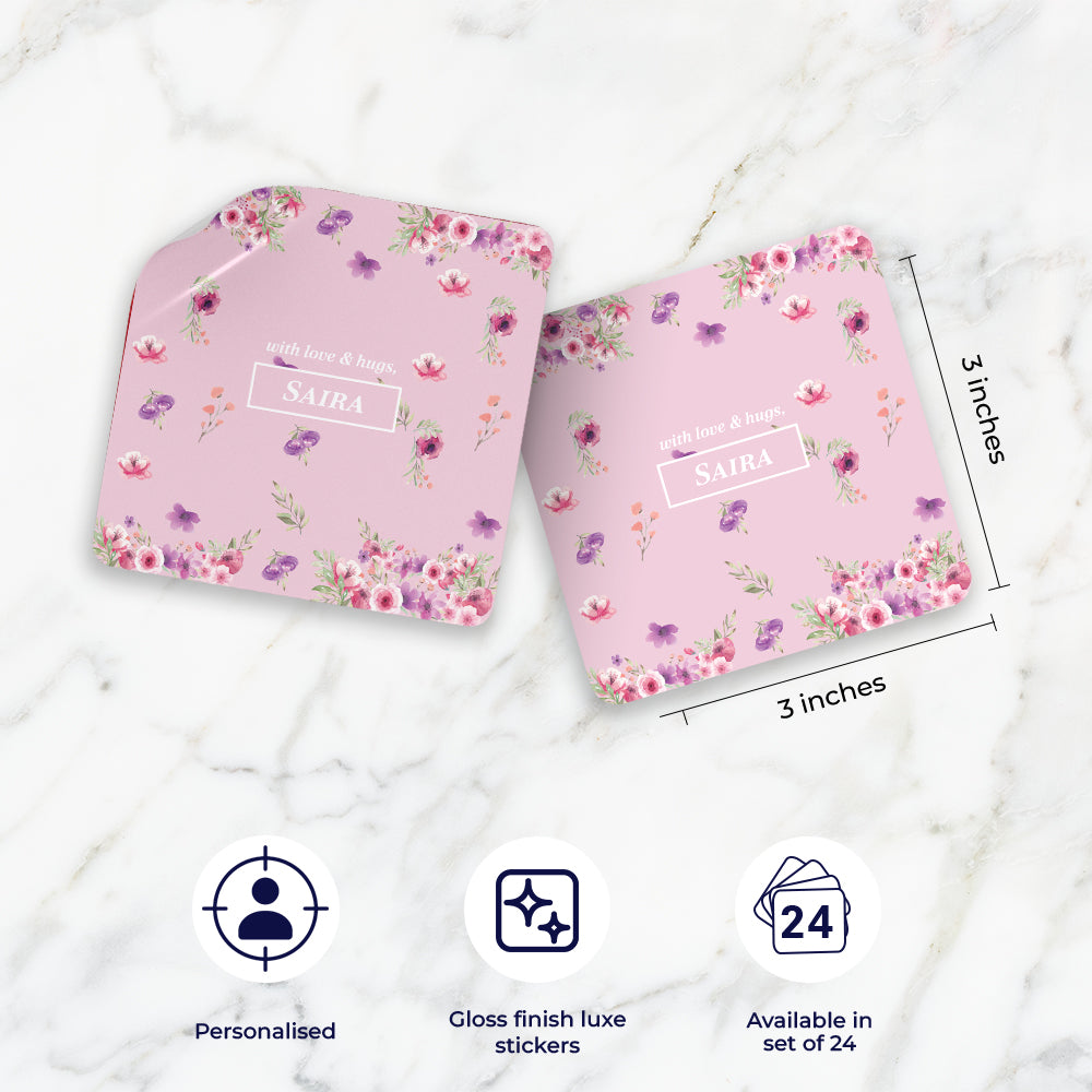 Floral Fiesta Gift Sticker - set of 24