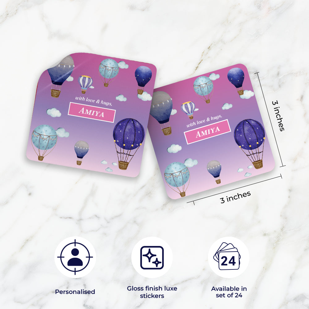 Night Flight Gift Sticker - set of 24