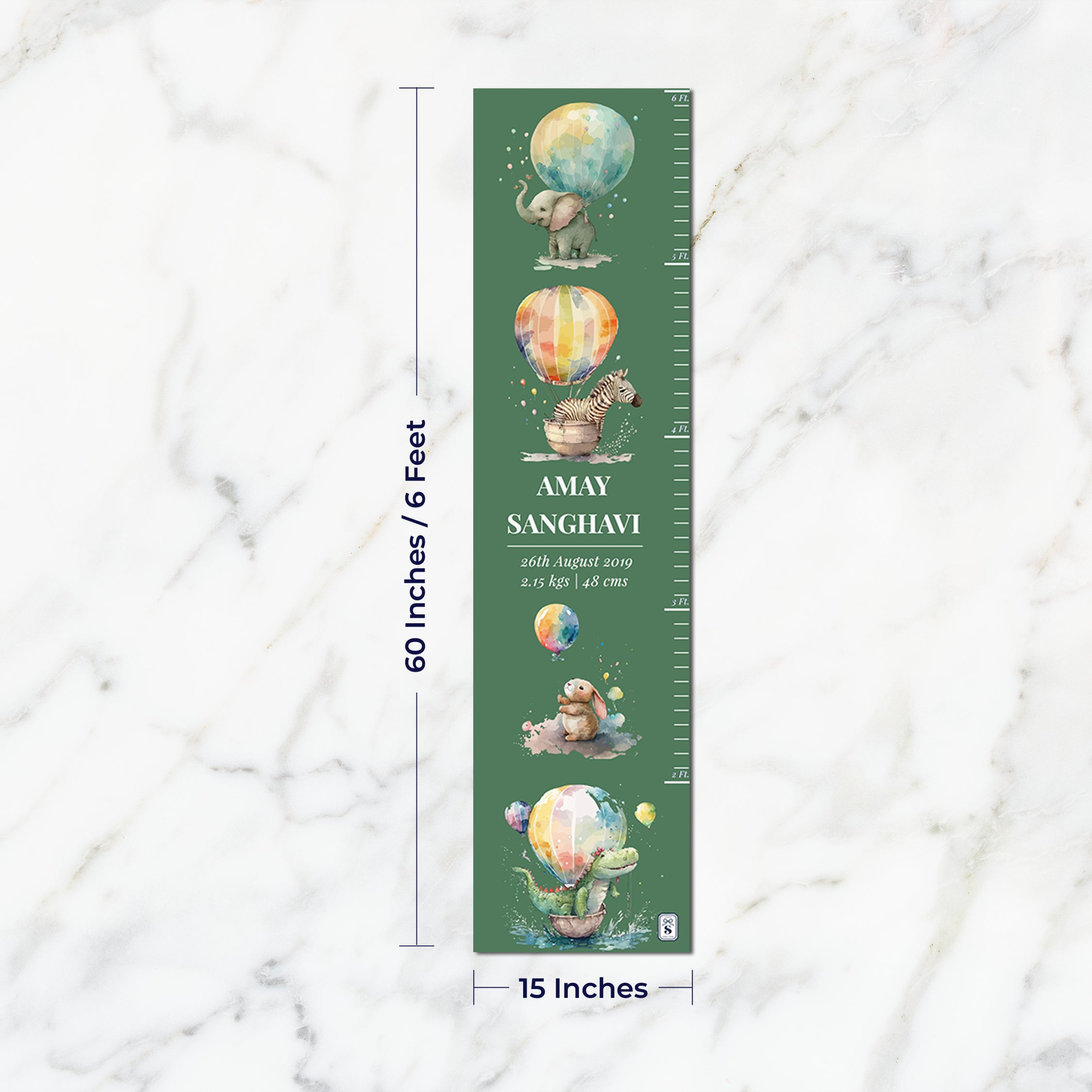 Balloon Safari Height Chart (kids)