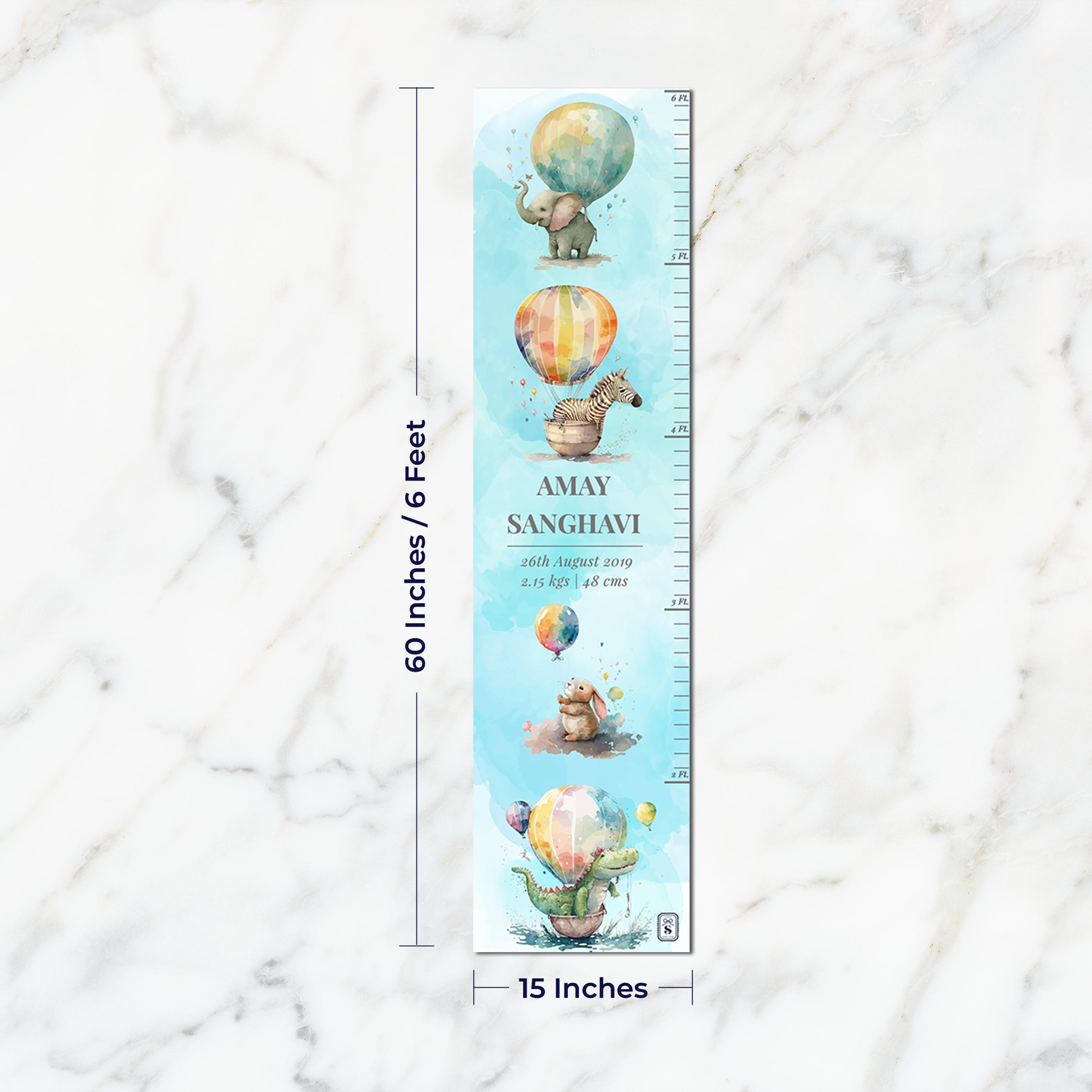 Balloon Safari Height Chart (kids)