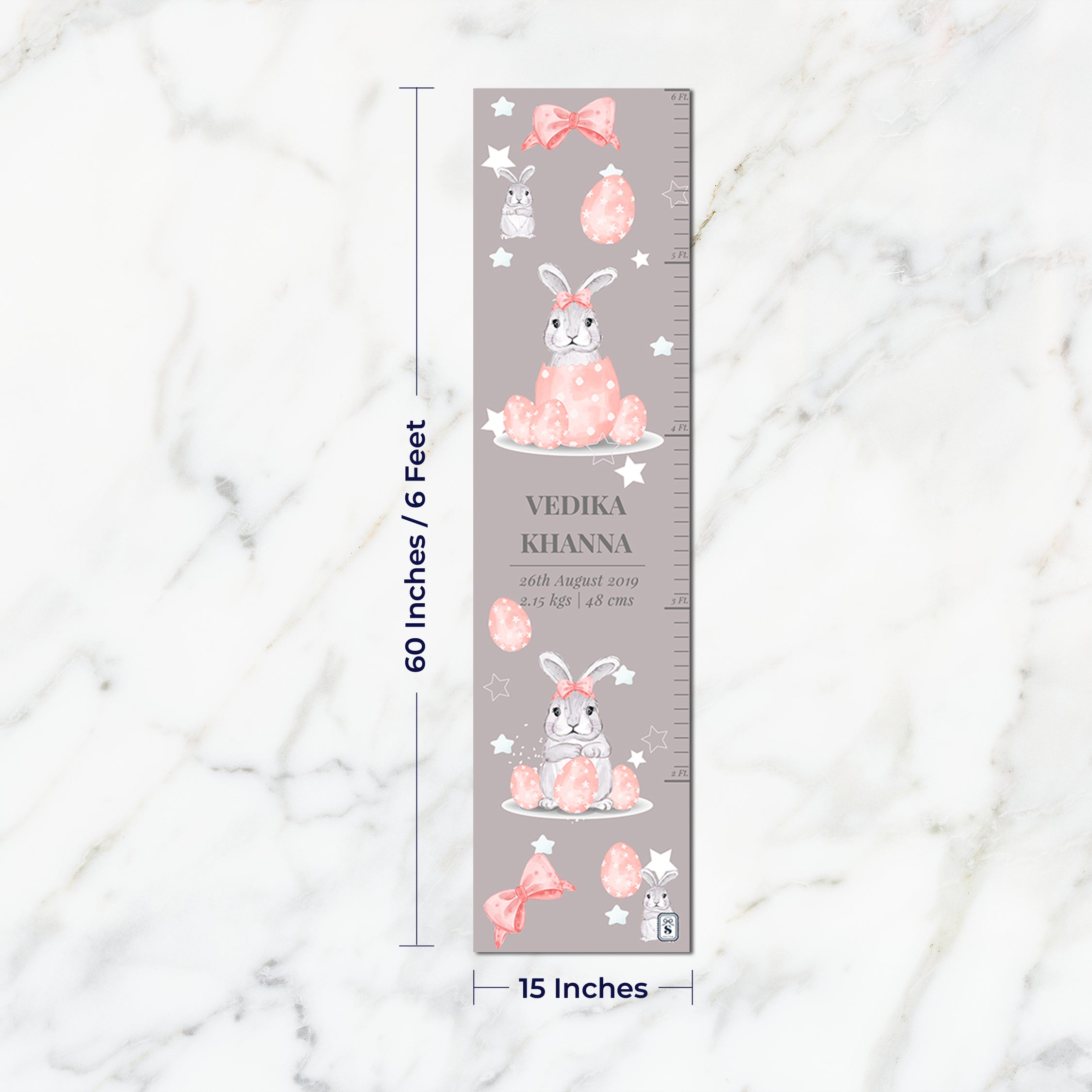 Easter Bunnies Height Chart (kids)