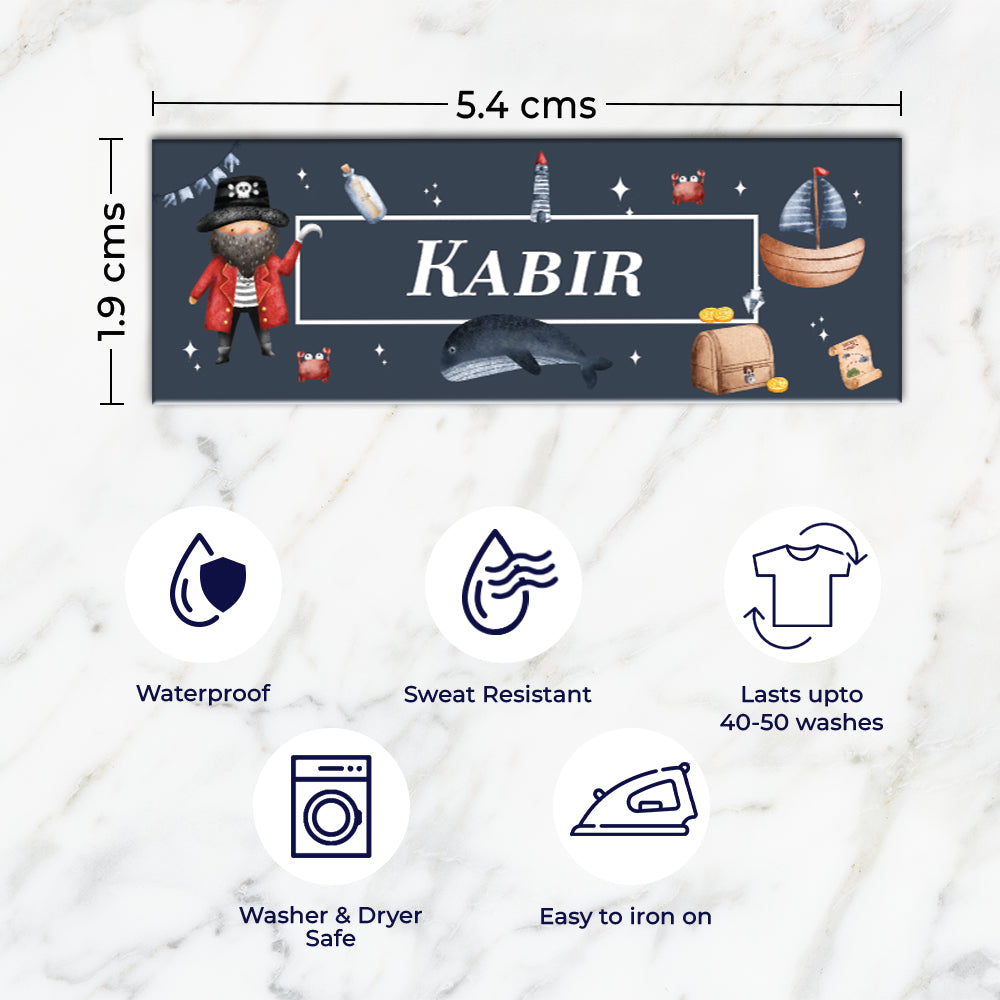 Treasure Island Iron on Labels - set of 30