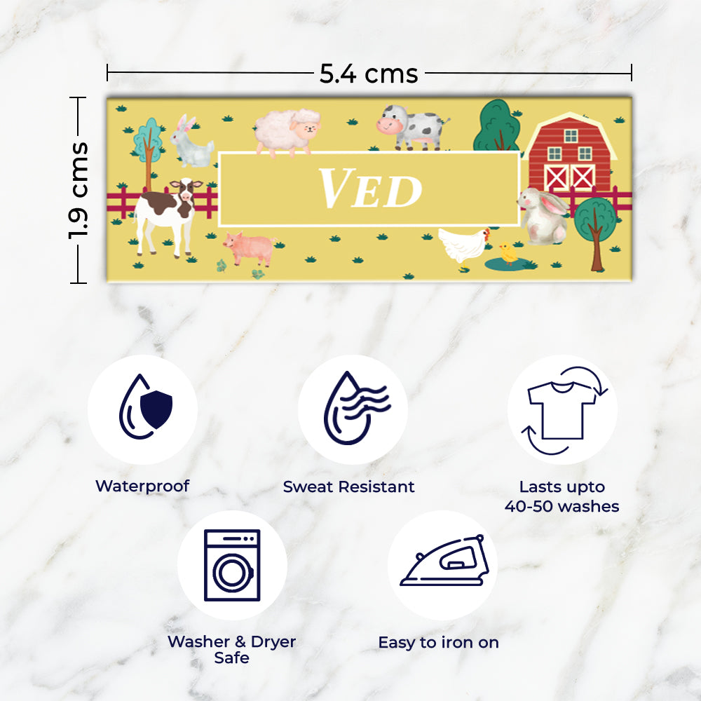 Farm Friends Iron on Labels - set of 30