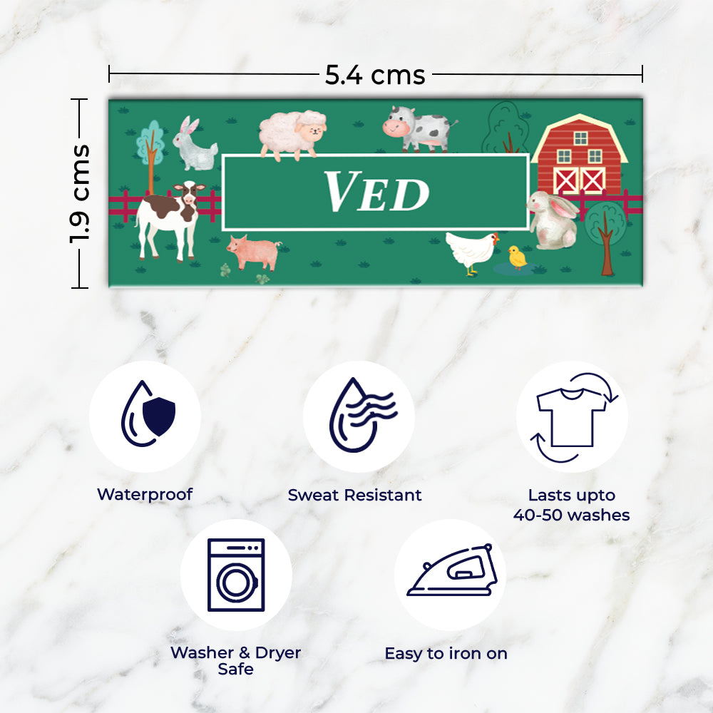 Farm Friends Iron on Labels - set of 30