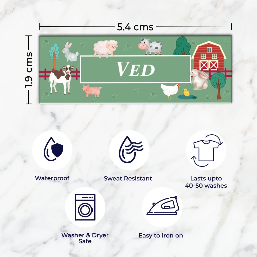 Farm Friends Iron on Labels - set of 30