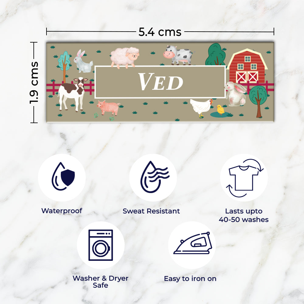 Farm Friends Iron on Labels - set of 30