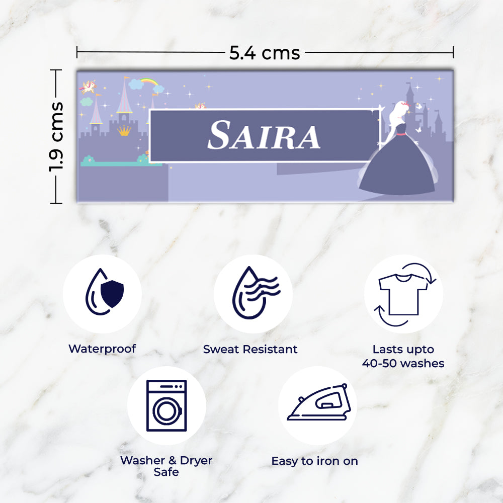 Princess Iron on Labels - set of 30