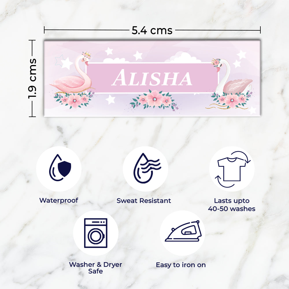 Swan Princess Iron on Labels - set of 30