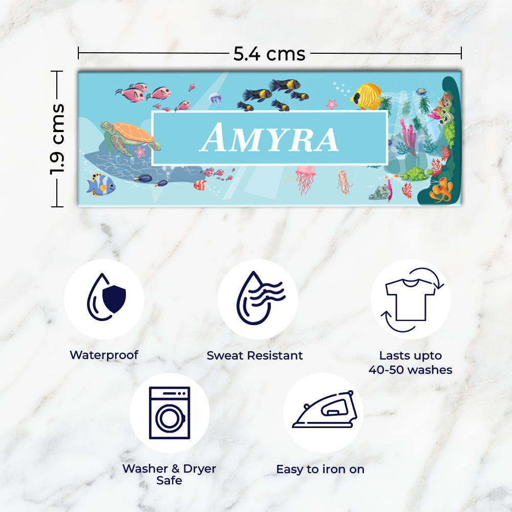 Ocean Bed Iron on Labels - set of 30