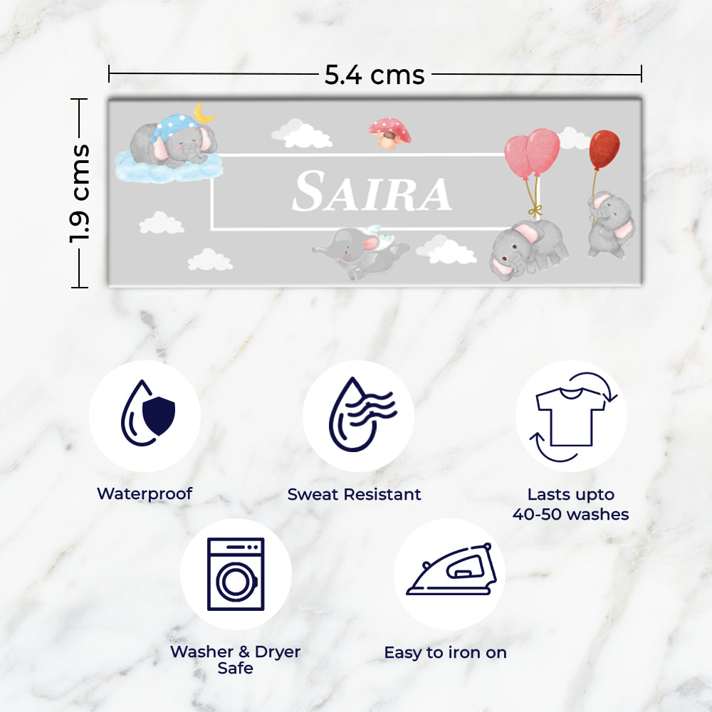 Red Balloon Ellie Iron on Labels - set of 30