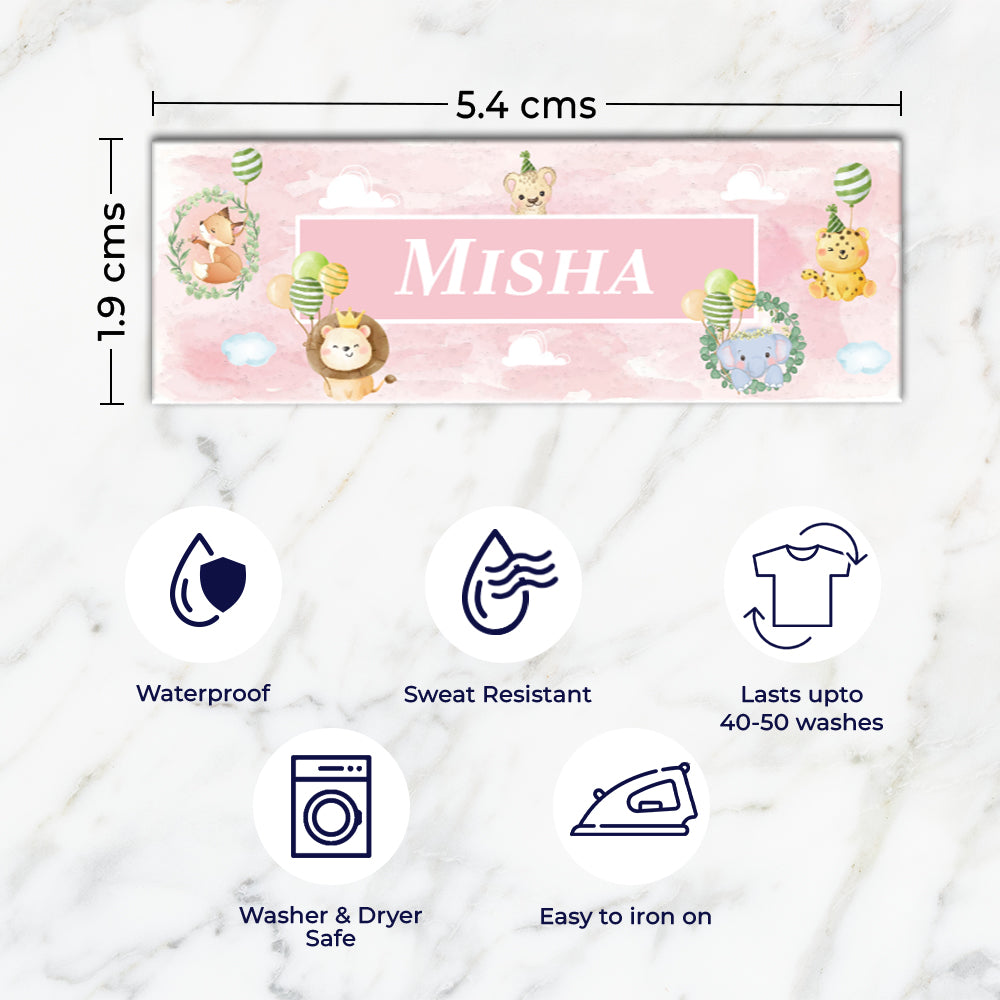 Safari Soiree Iron on Labels - set of 30