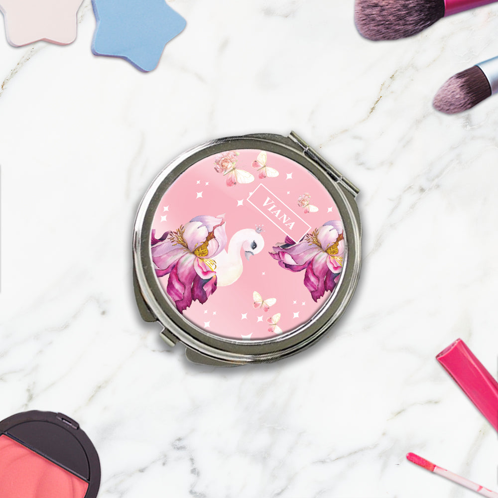 Butterfly Swan Blossom Kids Compact Mirror