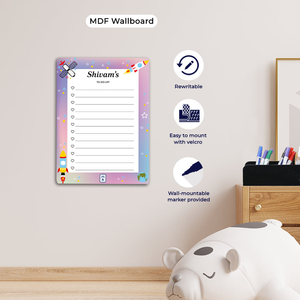 Space Satellites Kids To-Do List