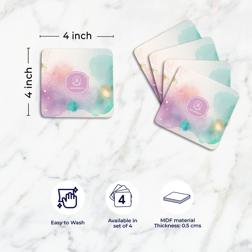 Gilded Strokes Coasters