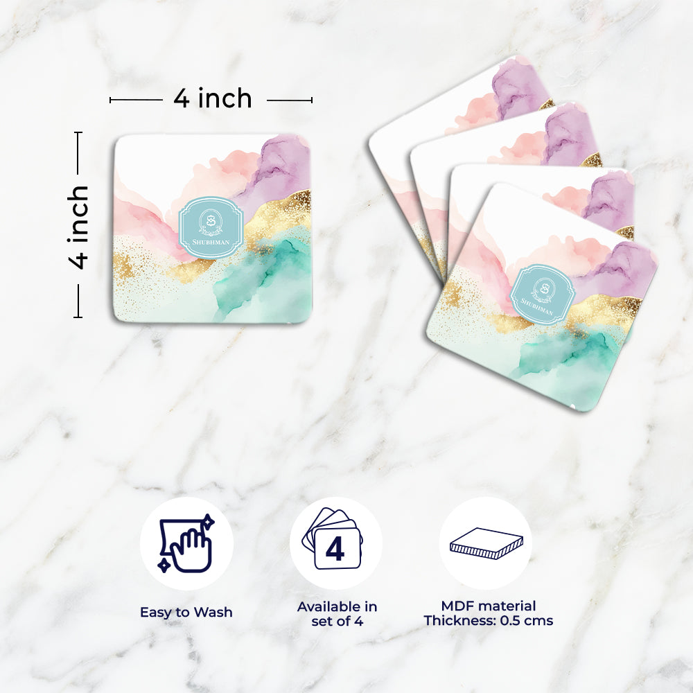 Gilded Strokes Coasters