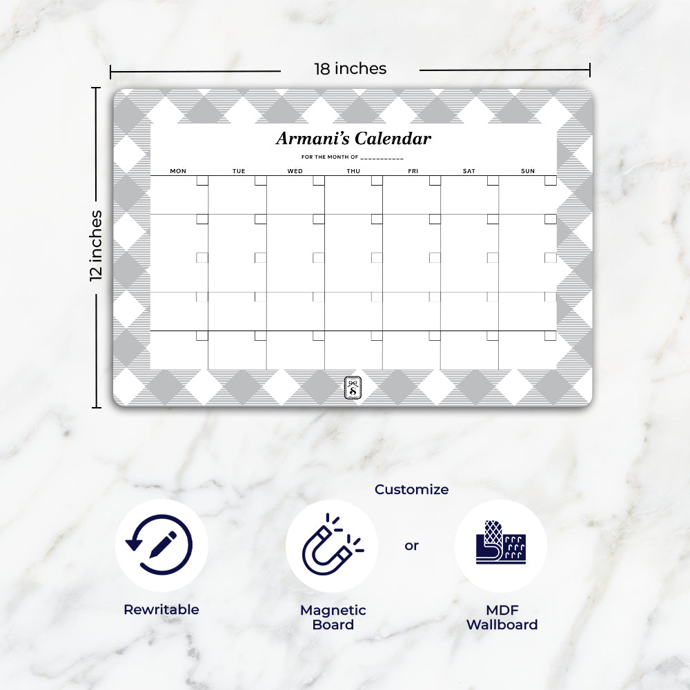 Gingham Calendar