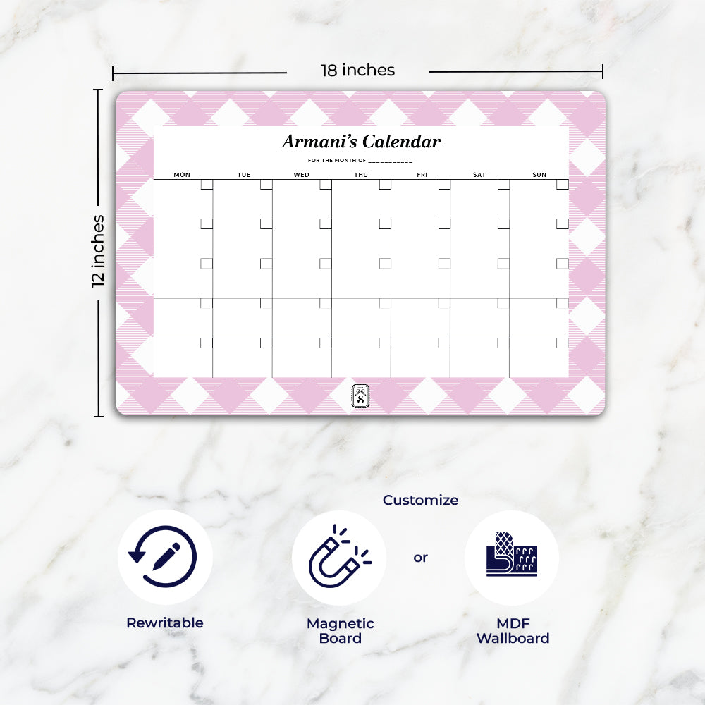 Gingham Calendar