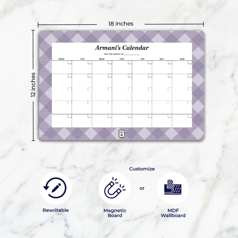 Gingham Calendar