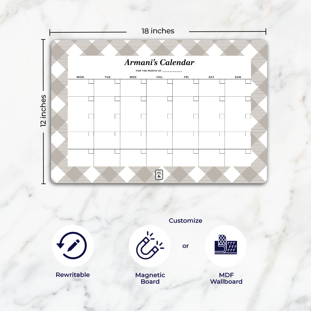 Gingham Calendar
