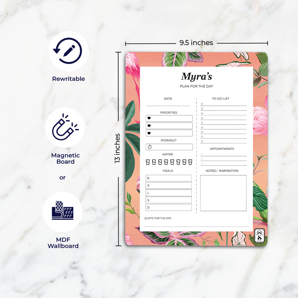 Flamingo Foliage Daily Planner