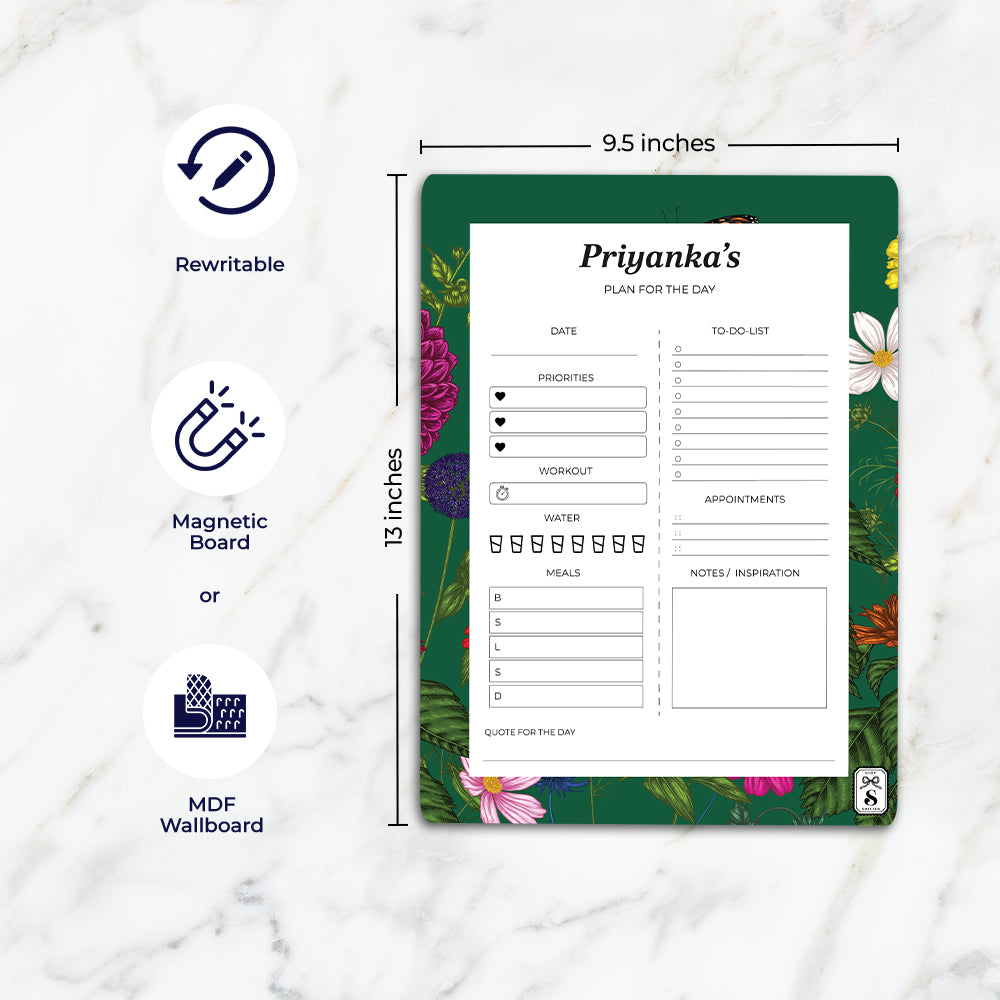 Floral Flutter Daily Planner