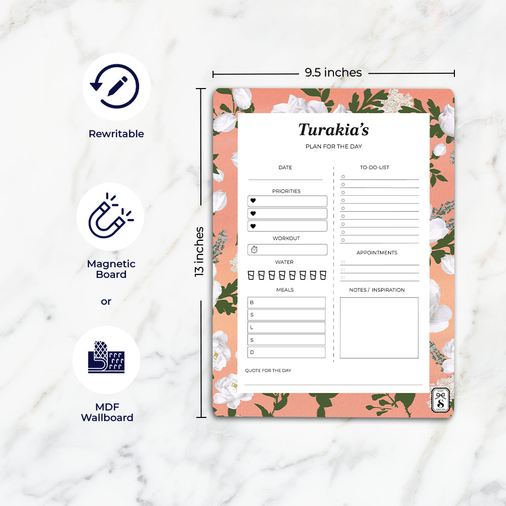 Peonies Daily Planner