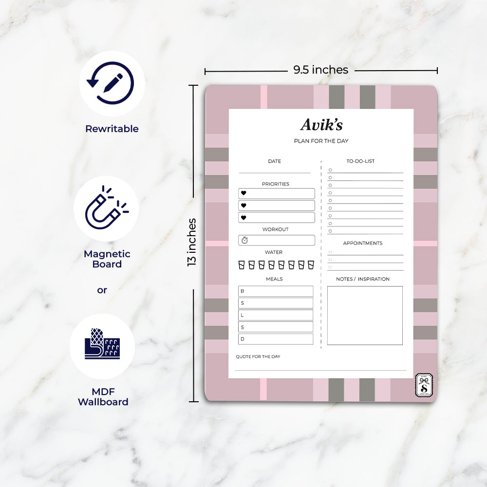 Plaid Daily Planner