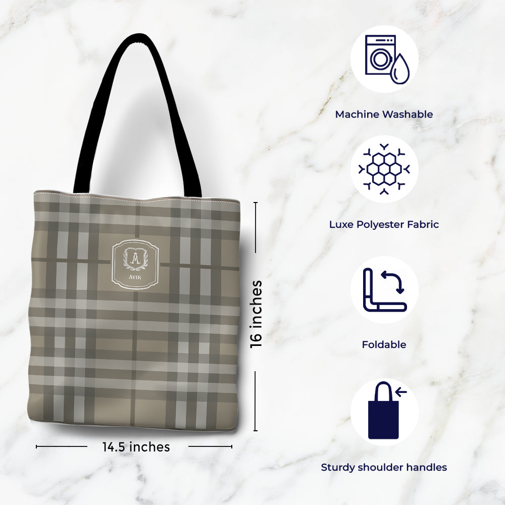 Plaid Tote Bag