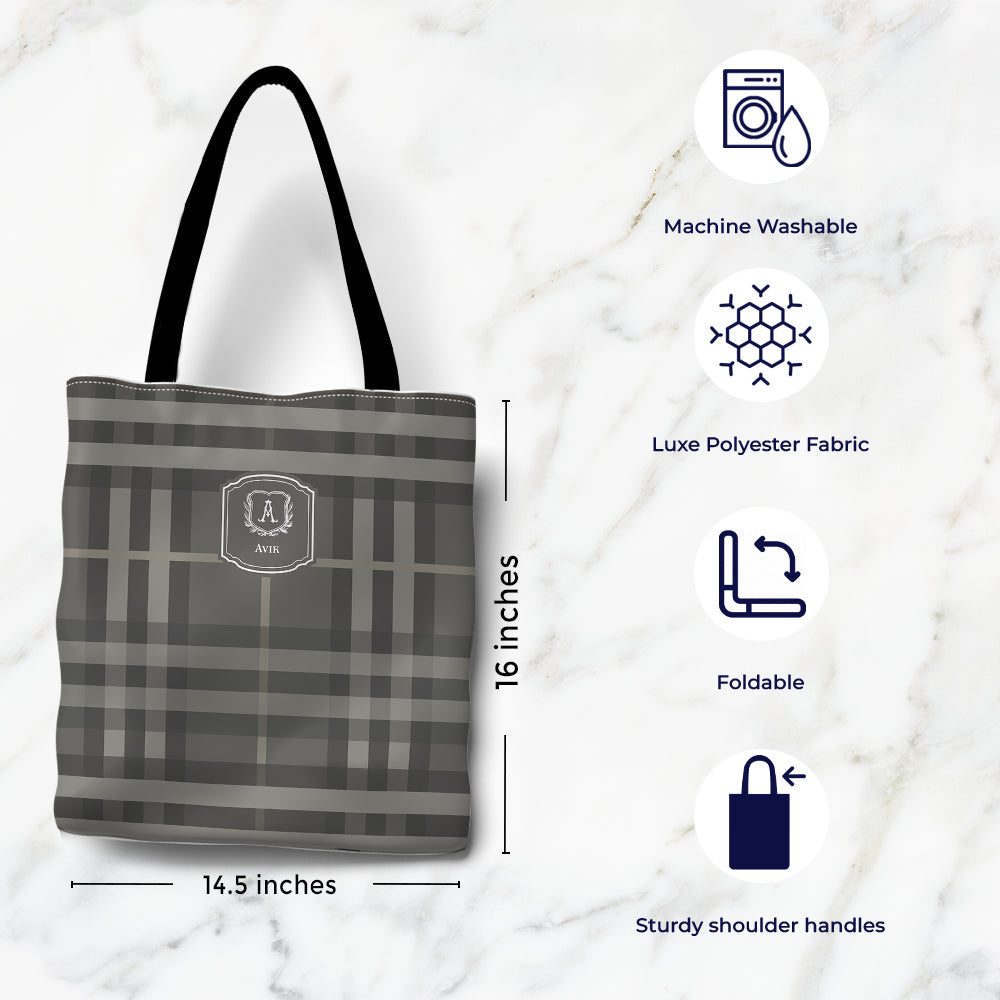 Plaid Tote Bag