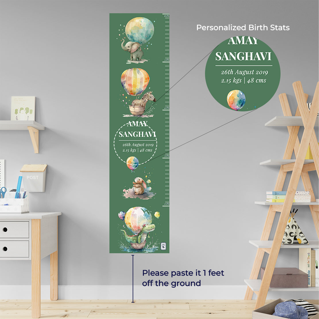 Balloon Safari Height Chart (kids)