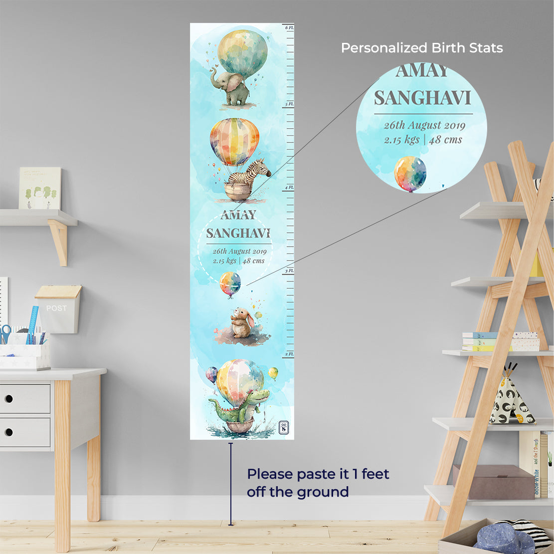 Balloon Safari Height Chart (kids)