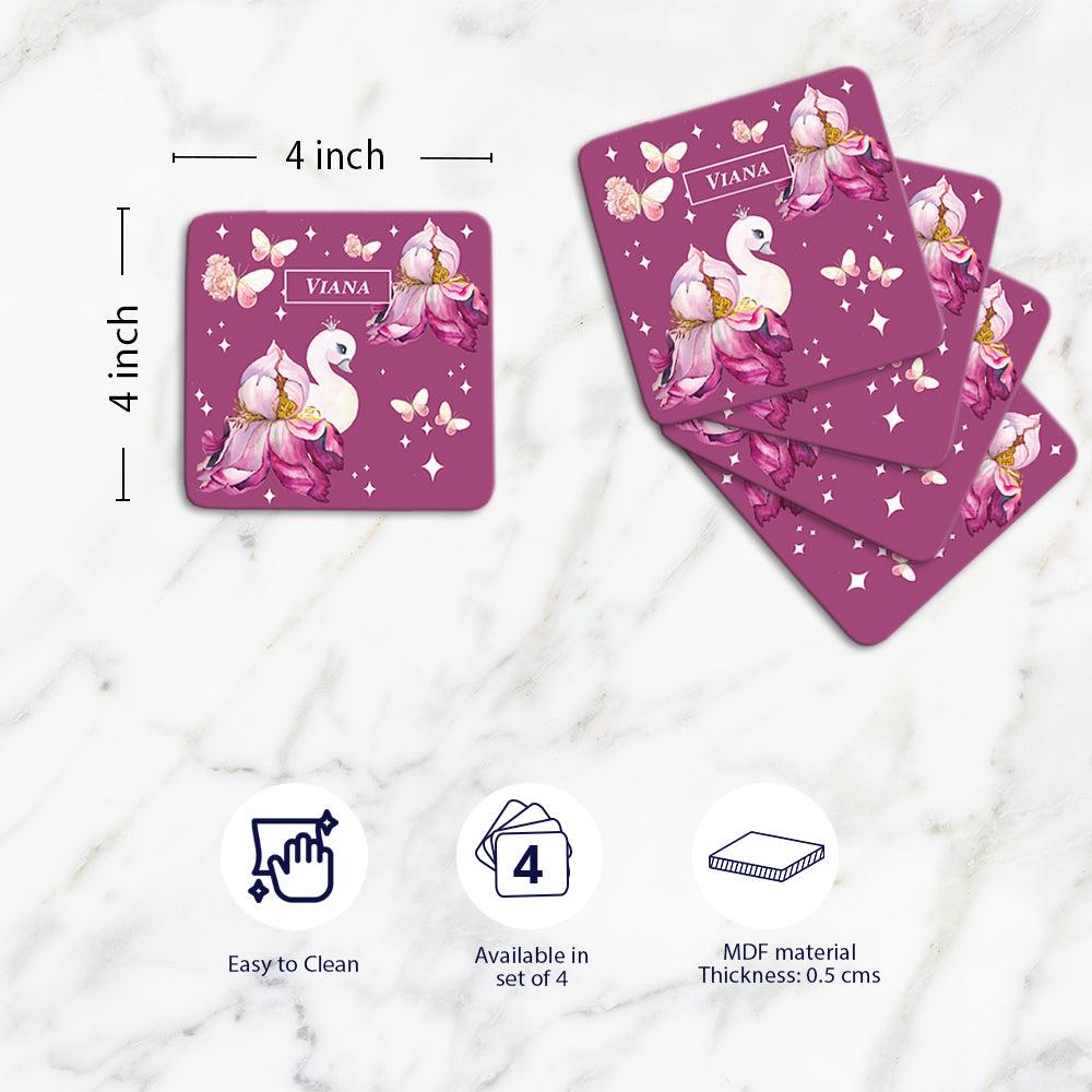 Butterfly Swan Blossom Coasters (kids)