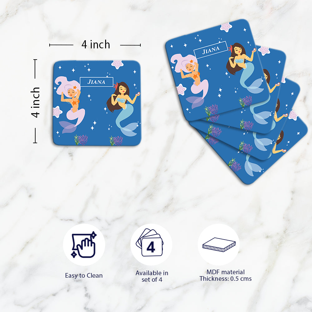 Sassy Mermaid Coasters (kids)
