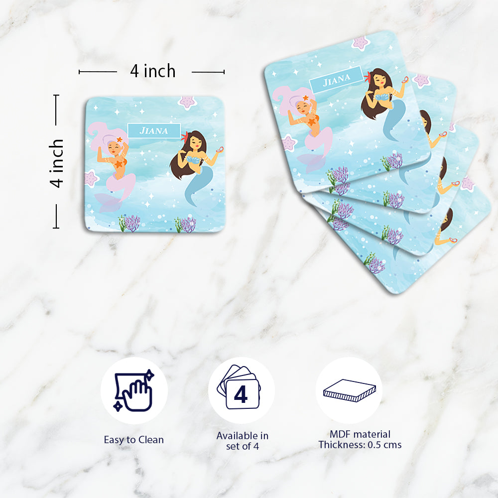 Sassy Mermaid Coasters (kids)