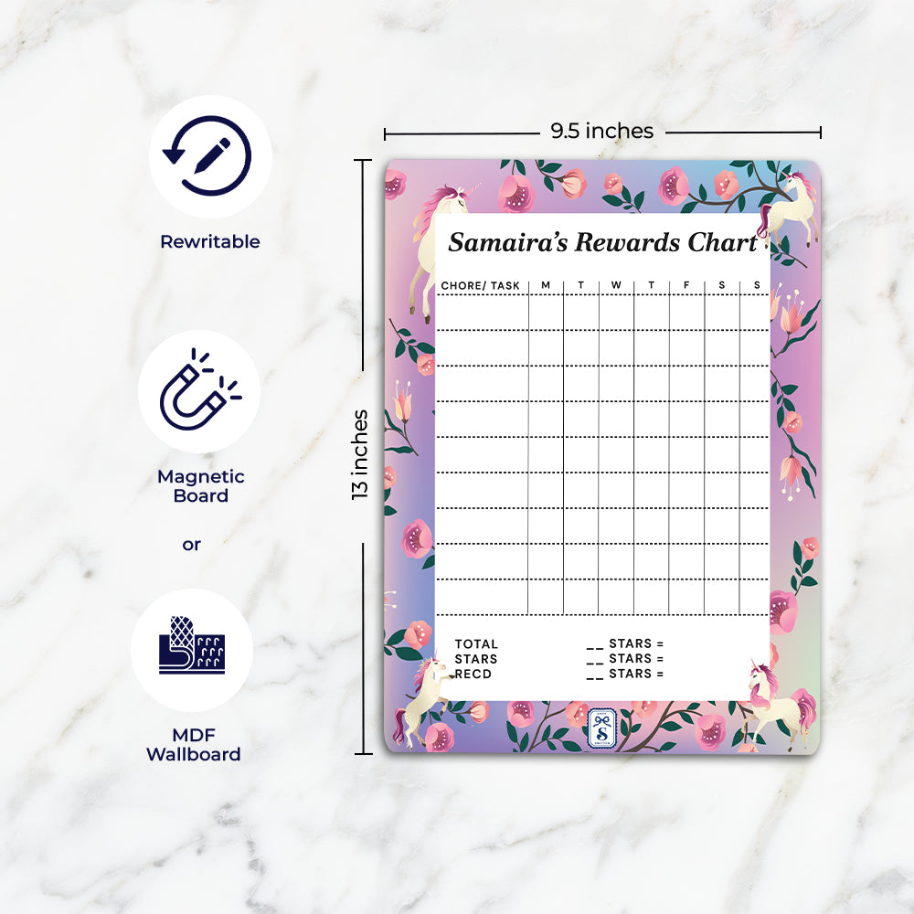 Unicorn Paradise Kids Reward Chart
