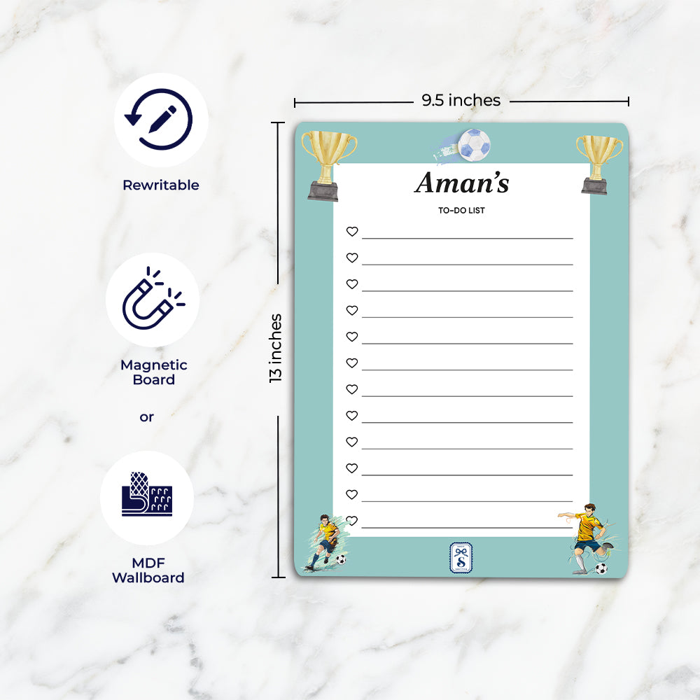 Football Fever Kids To-Do List